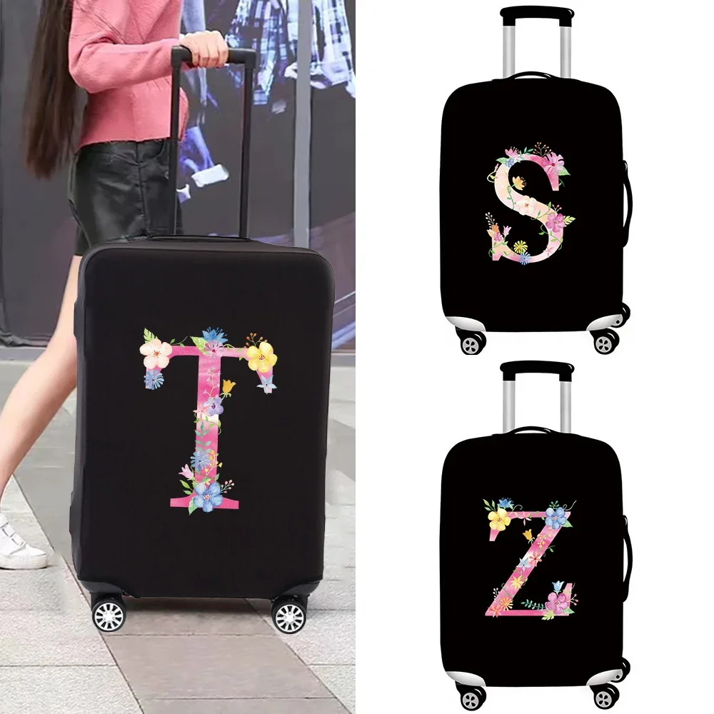 

Suitcase Protective Case Travel Luggage Cover for 18-32" Traveling Accessories Trolley Baggage Dust Covers Pink Letter Printing