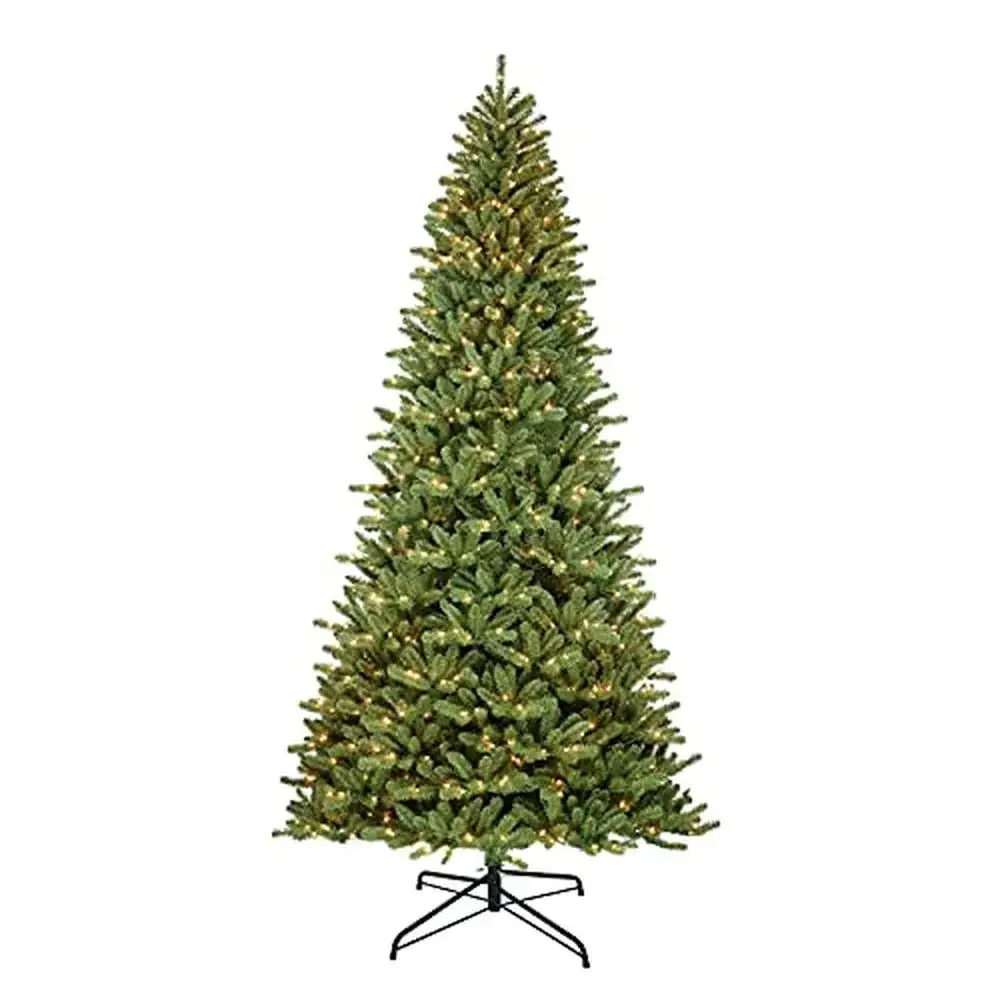 12' Pre-Lit Berkshire Fir Artificial Christmas Tree 1200 Lights Green Branches Realistic Nature's Beauty Sure-Lit Pole Safer