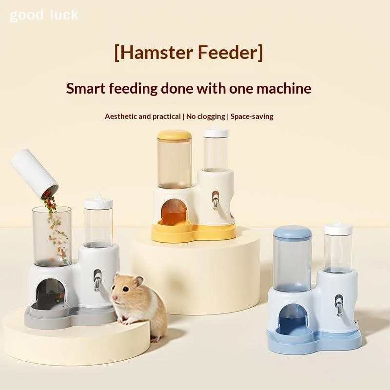 Answer2 In 1 Hamster Automatic Feeder Water Dispenser Set For Small Pets Guinea Pig Gerbil Cage Accessories Small Pets Supplies