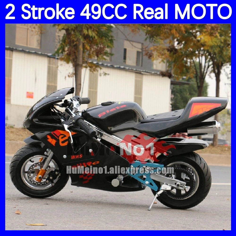 2-Stroke 49 50 CC Mini Motorcycle OFF-Road Superbike Mountain Race Gasoline Pocket Bike Small Buggy Street MOTO Racing Autocycle