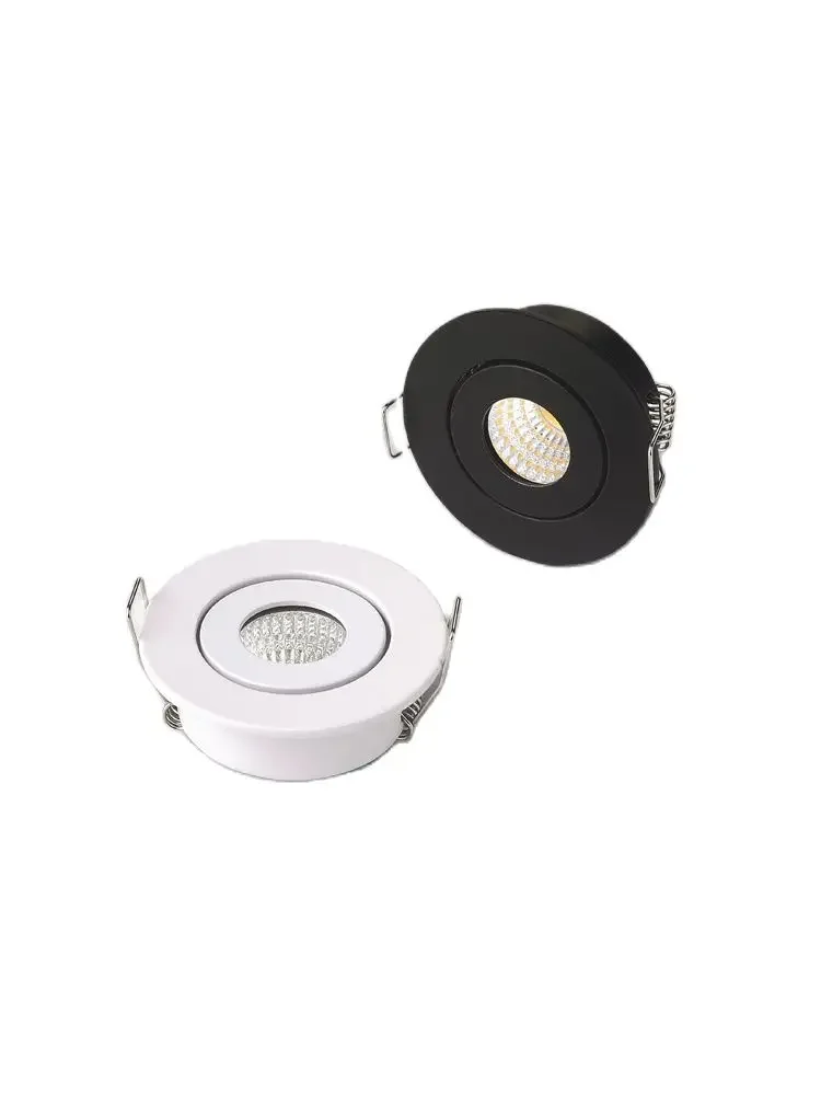 LED COB Spotlight 3W 5W LED Downlight Recessed Ceiling Lamp Adjustable Illumination Angle Ra≥95 Ultra Thin Compact Lamp Body