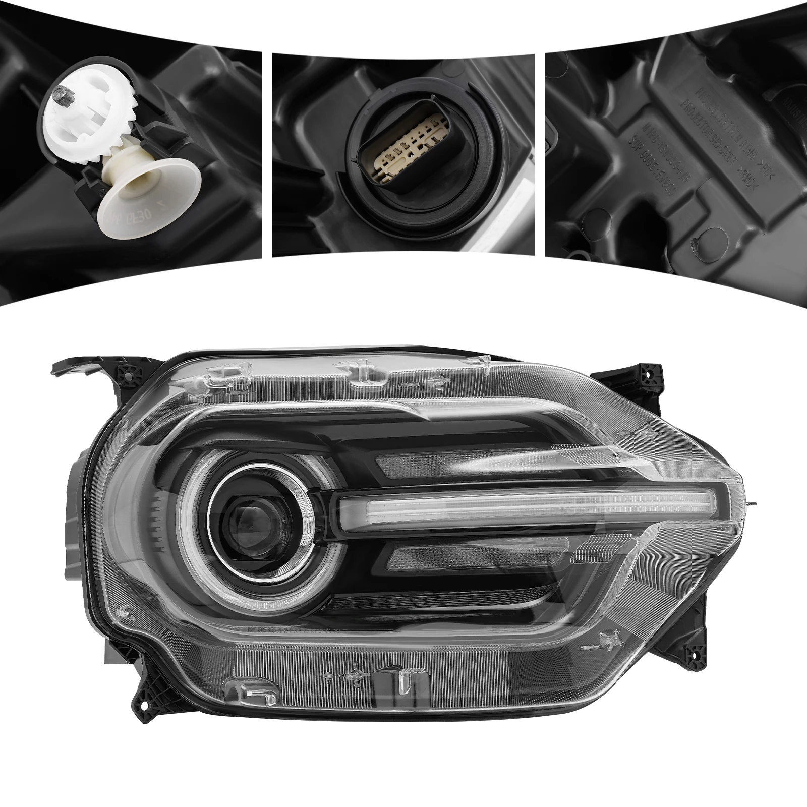 Fits 2021-2024 Ford Bronco Sport Right Lamp, Headlight Assembly Right Side, LED Right Lamp