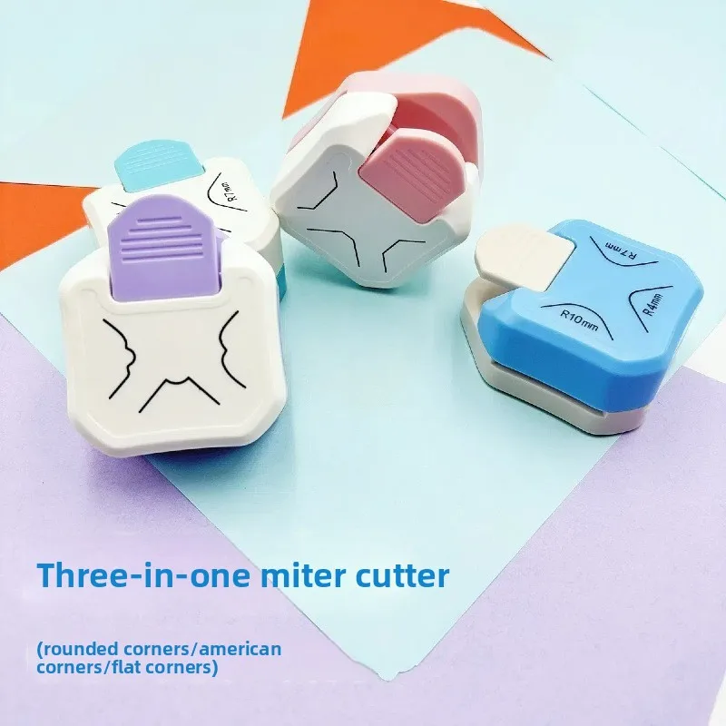 3 in 1 Corner Rounder Cutter for Scrapbook Cards Crafts Metal Plastic Design Paper Edge Maker 4mm 7mm 10mm