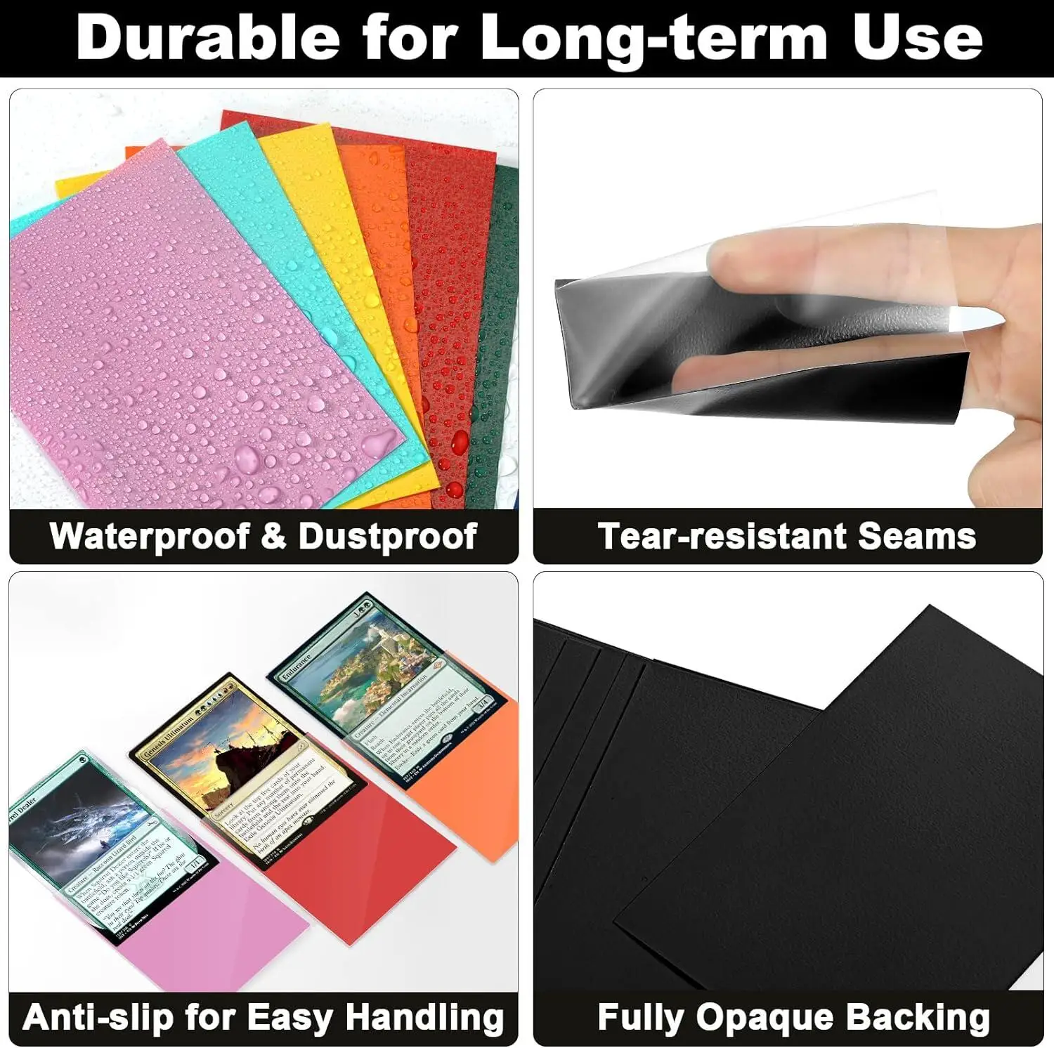 66×91mm 100 Pcs Frosted Card Sleeves Standard Size Protective Sleeves for PCTG Card Game Cards Cover for Football Cards