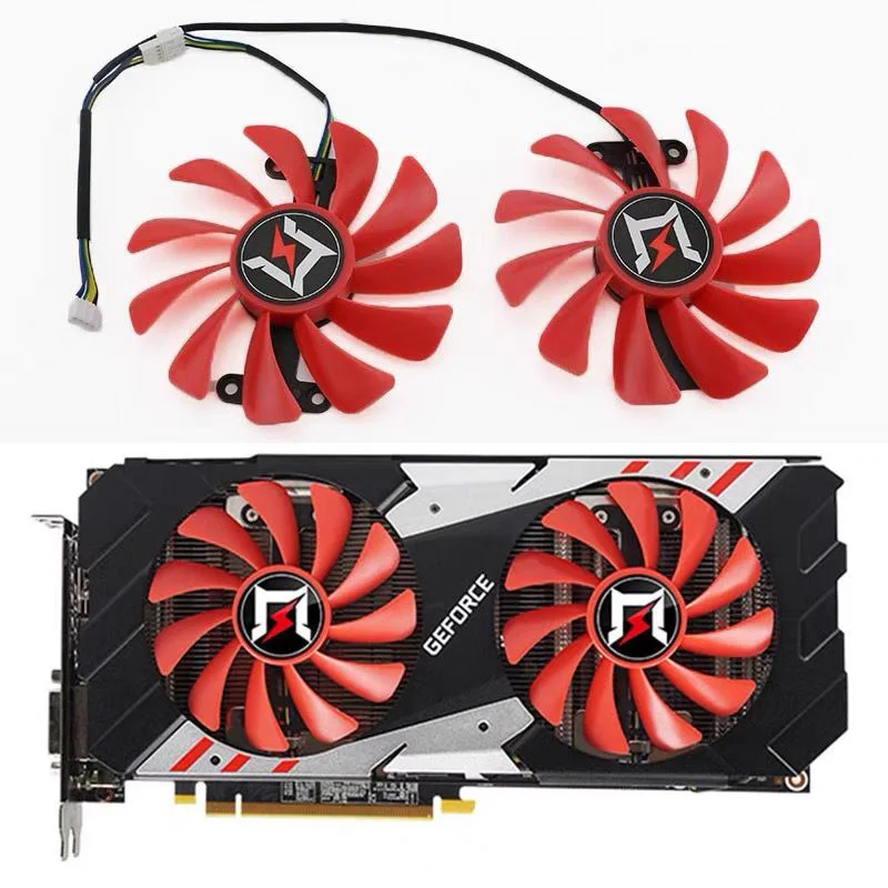 

New 2pcs Gainward GTX1080 1070TI 8G chasing version fan Gainward p104 graphics card cooling fan