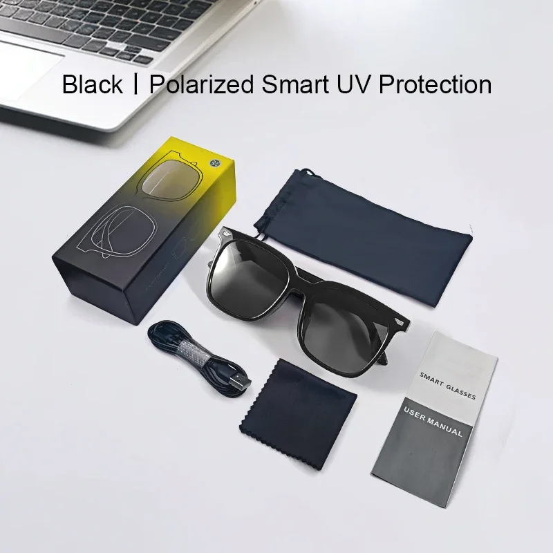 2024 Intelligent Bluetooth Glasses BT 5.3 Smart Touch Audio Music Stereo Sound UV400 Polarized Lens Lightweight Smart Sunglasses