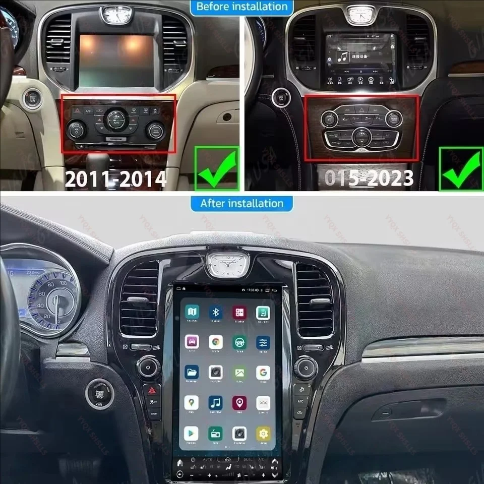 AI Voice ControlScreen Android Car Radio Stereo Receiver For Chrysler 300C 2013~ 2019 GPS Navigation Audio Recorder Head Unit