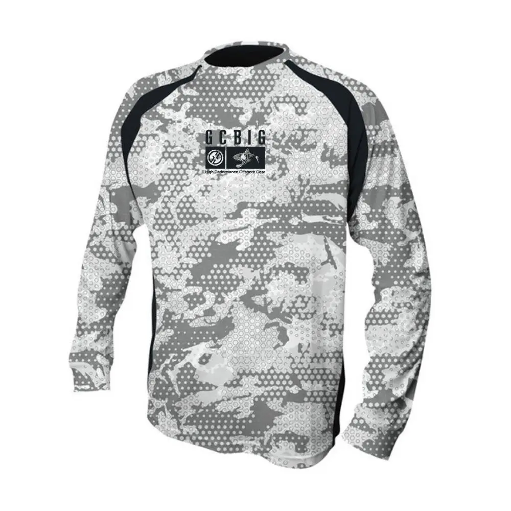 Huk Sea Fishing Long Sleeve Fishing Hoodie for Men Anti-UV Sun Protection Clothes Fish Shirt Hunting Jungle Camouflage Jerseys