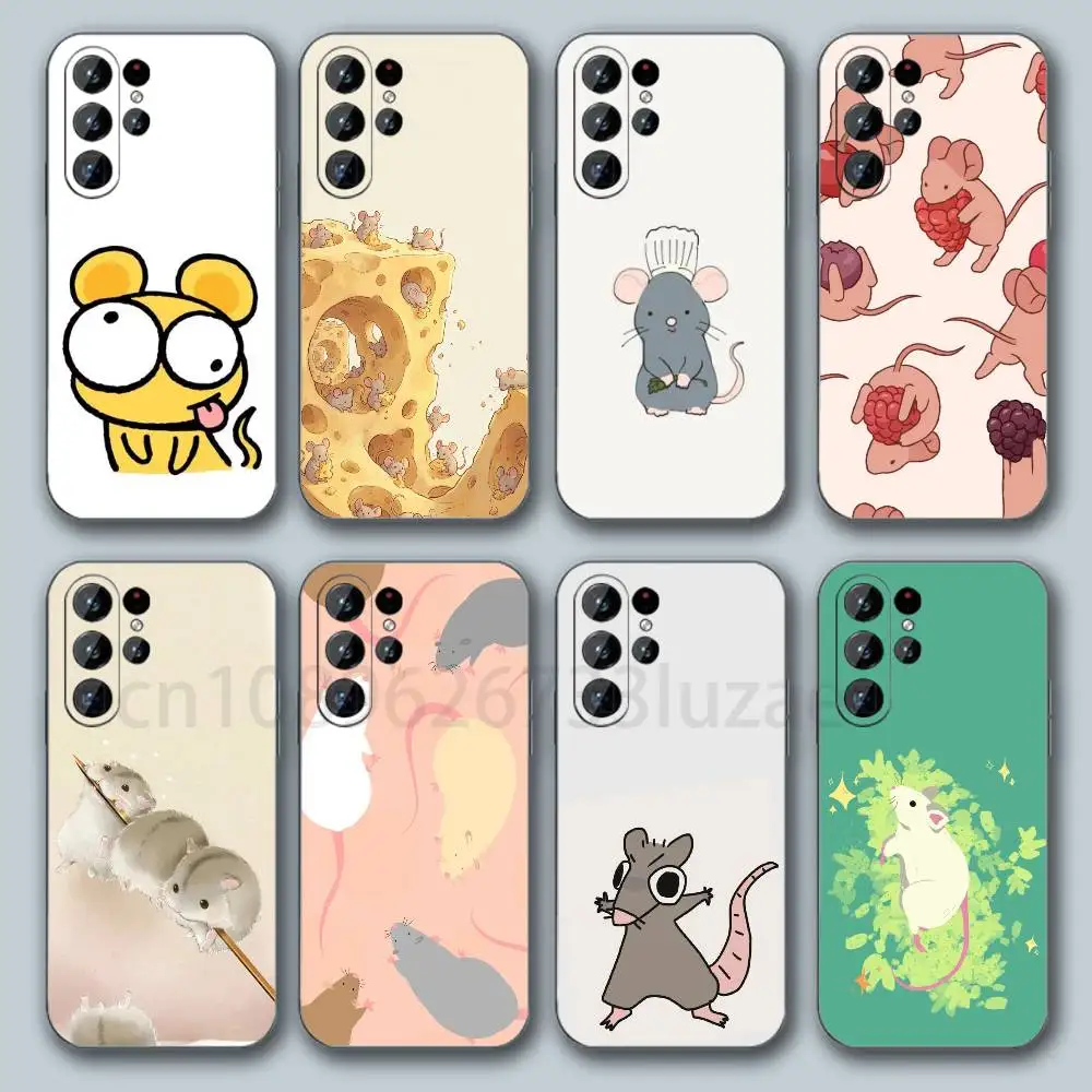 cute cartoon mouse  Phone Case For Samsung Galaxy S26 S25 S24 S23 S22 S21 Plus Ultra Cover TPU Shockproof Phone  S 25 24 23 22