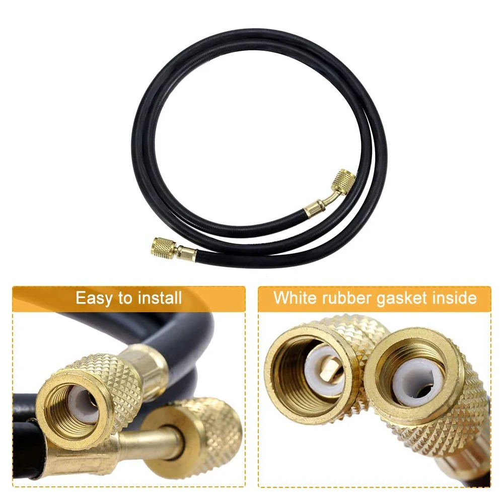 

1pc R410 AC Hose Charging Hose Fine Workmanship R410 Adapter Cooling Agent Regulating Valve 1.5m/59 Inches