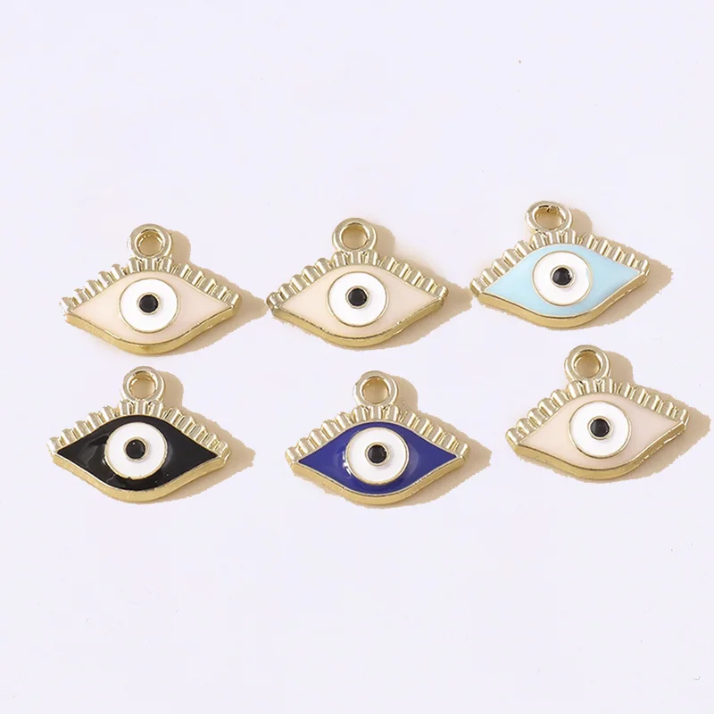 

Duarte 20Pcs/Lot Cute Enamel Evil Eye Charms Pendants for Jewelry Making Drop Earrings Necklaces Bracelets DIY Crafts Supplies
