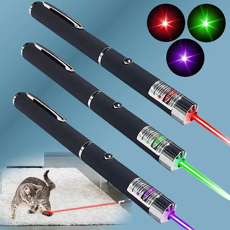 Powerfulr Green Laster Pointer 5MW 650nm Red Laser Pen LED projecter Pen Beam Laserpointer Military Hunting Accessories Cat Toy