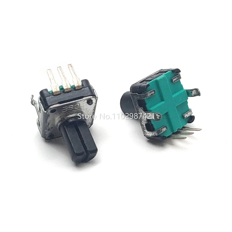 2 Pieces EC12 Type Rotary Encoder 24 Positioning Pulse Digital Potentiometer Audio Volume Encoding Switch Shaft Length 10MM