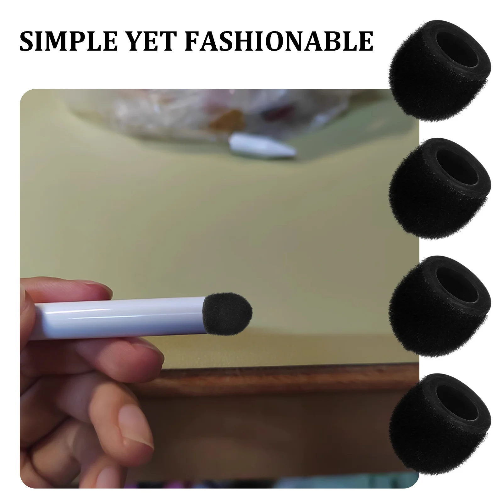 Puntas de repuesto para lápiz óptico negro, puntas de tela flocadas de alta precisión para tableta con pantalla táctil, pizarra interactiva fina, 4 Uds.