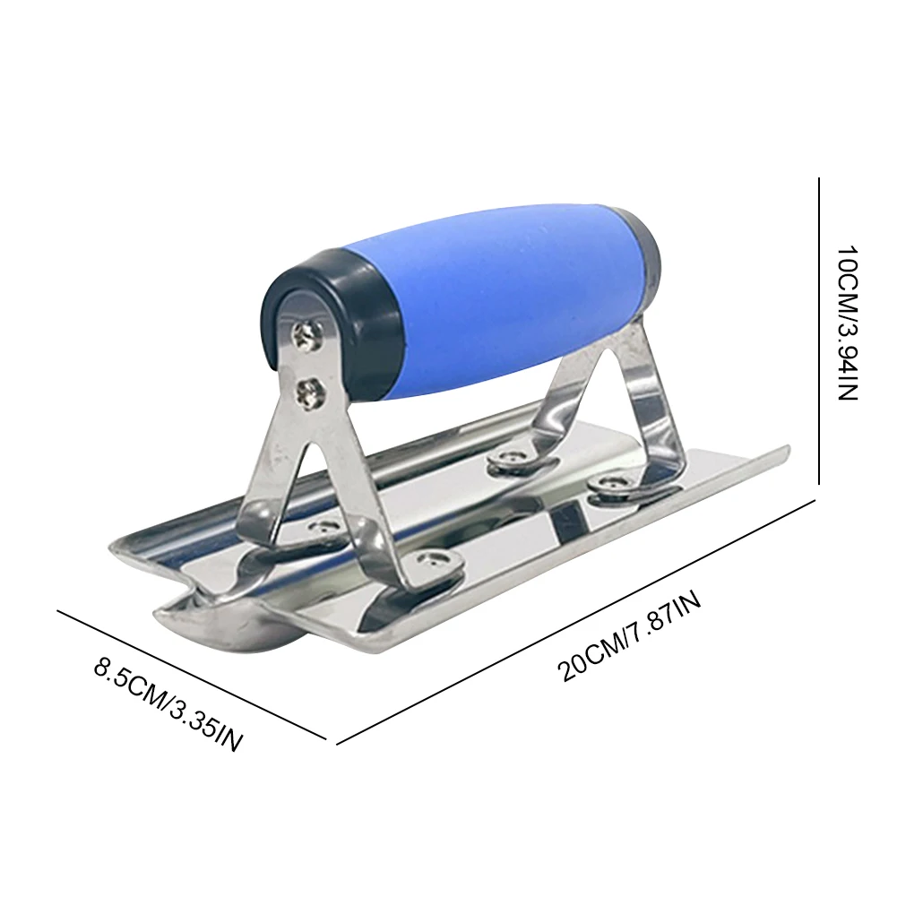 Concrete Hand Edger Groover Stainless Steel Concrete Tool Plaster Stucco Cement Finishing Tool Masonry Construction Tool