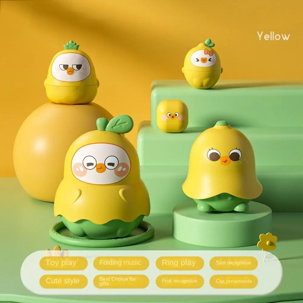 

Early Education Diy Duck Pear Set Doll Fruit 5th Floor Russian Dolls Concept of Size Q Cute Baby Cup Set Circle Game