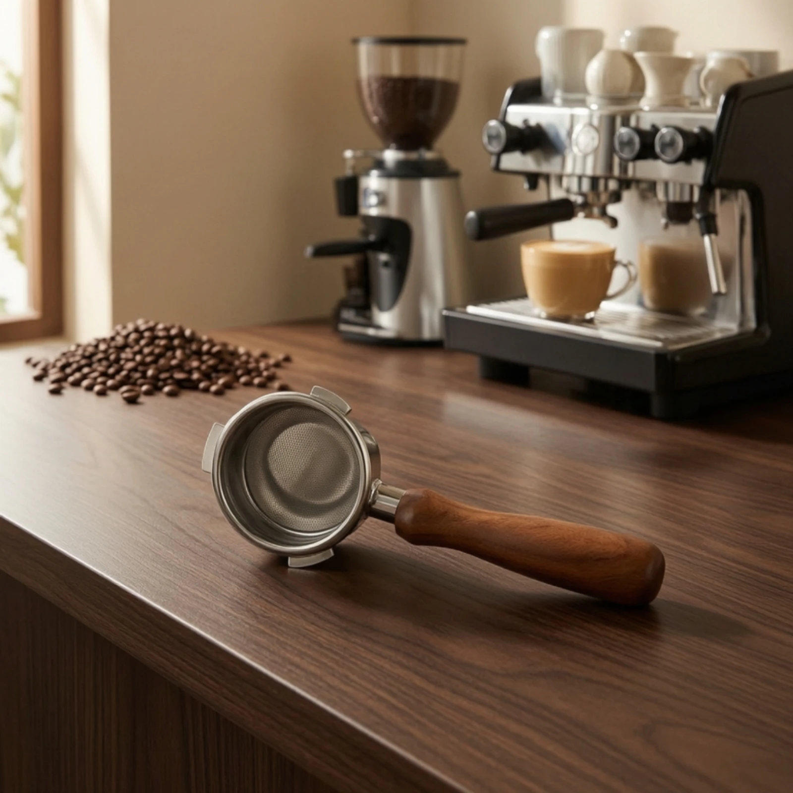 3 Ear Portafilter 304 Stainless Steel Bottomless Portafilter Espresso Strainer Holder Improves Extraction Coffee Machine