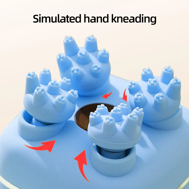 Nieuwe collectie 190g lichtgewicht elektrische mini-hoofdhuidmassage, draagbare waterdichte aangedreven hoofdhuidmassager