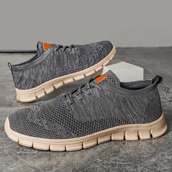2024 Lightweight Men Casual Shoes Breathable Male Casual Sneakers Anti-slip Men's Flats Outdoor Walking Shoes for Men Size 46