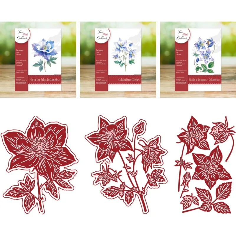 Over the Edge Columbine Bouquet Metal Cutting Dies New Arrival DIY Molds Scrap Booking Paper Making Die Cuts Crafts Template