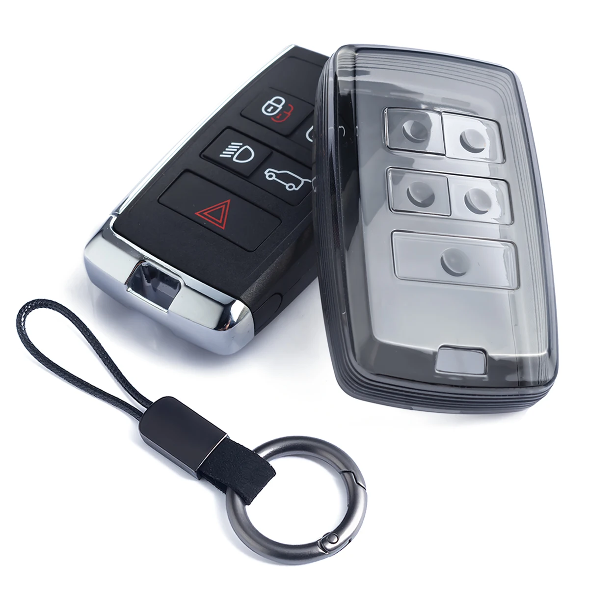 Funda delgada para llave de coche, llavero para Land Range Rover Sport Evoque Velar Discovery Defender 90 110 Jaguar XE XF E I F-PACE