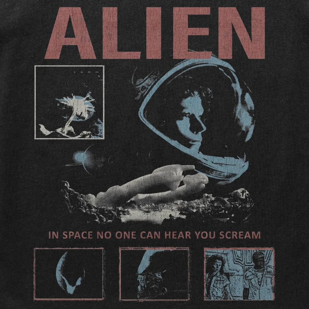 Alien Movie Poster T-Shirt Vintage Sci-Fi Graphic Tee Ridley Scott Film Vintage Tee Clothing Short Sleeve Unisex Men Women