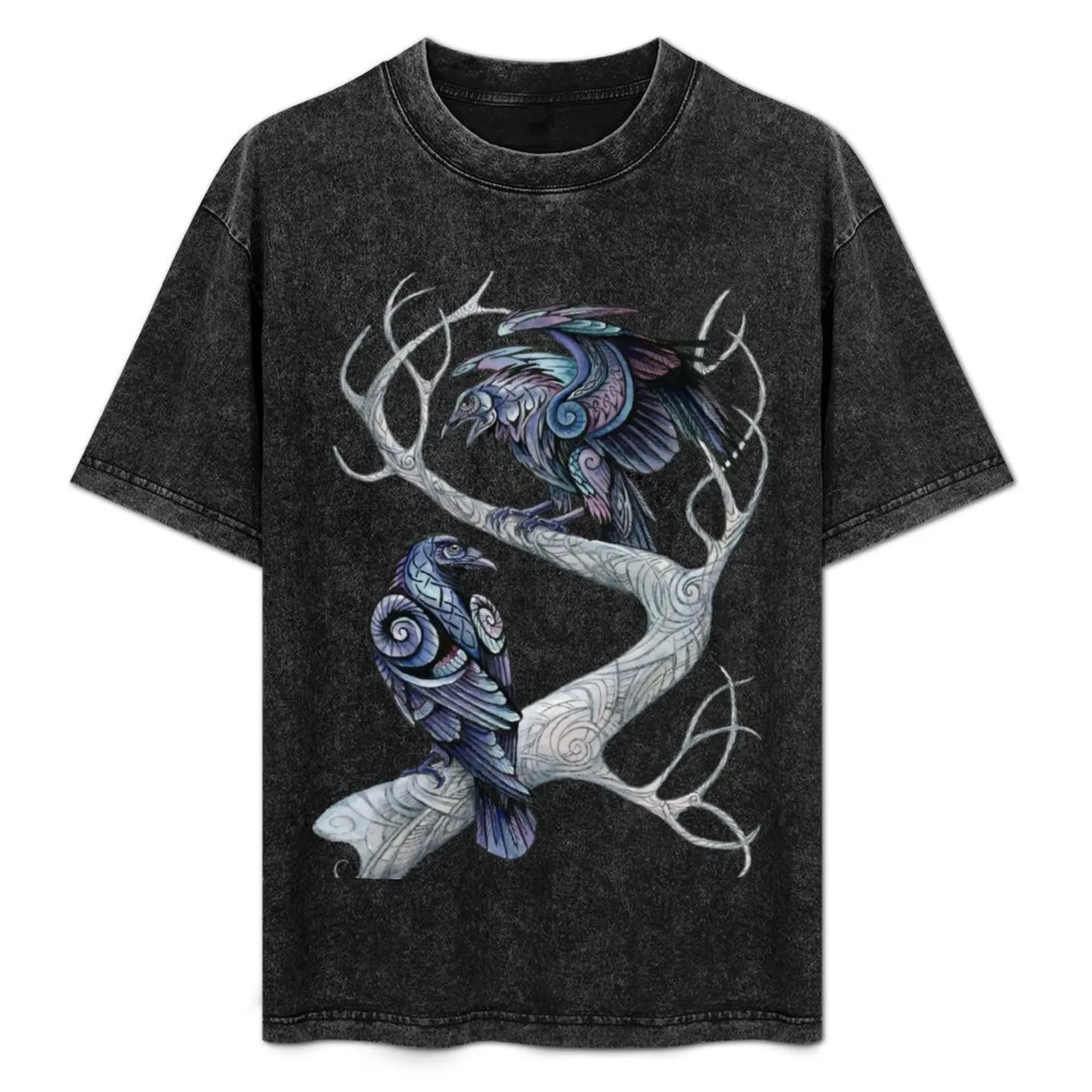 

Hugin and Munin T-Shirt Heavy Duty Casual Work Tee