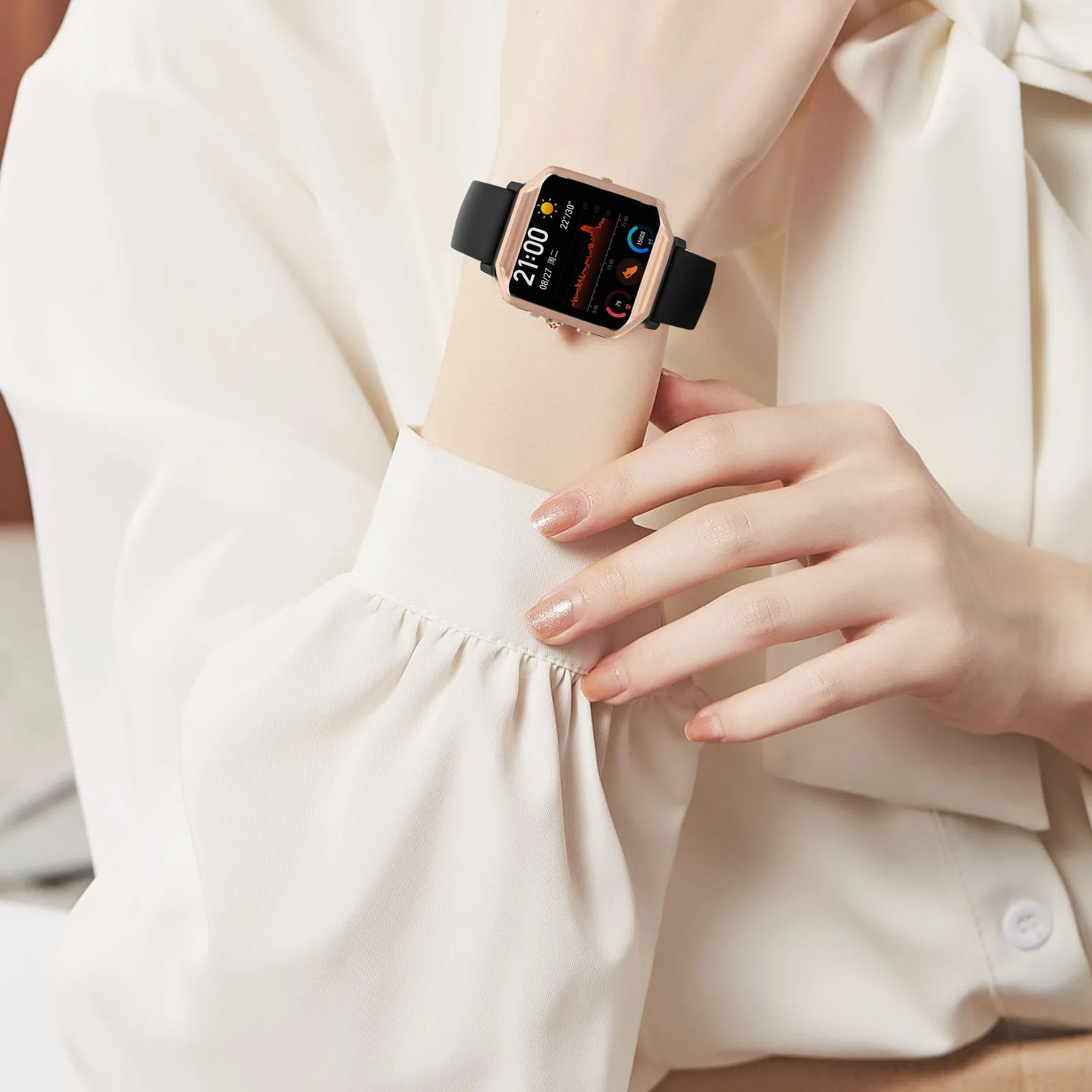 

Рамка для часов из нержавеющей стали, металлический корпус, защитный чехол-держатель, сменный аксессуар для умных часов