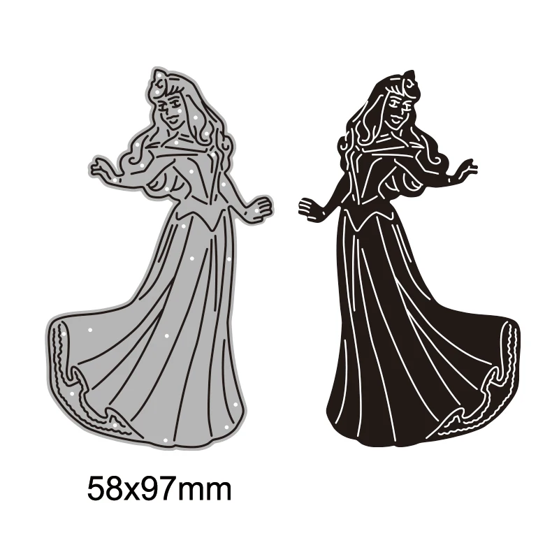 Disney Princess Aurora Cutting Dies Sleeping Beauty Metal Die cut For DIY Scrapbooking Paper Card Decorative Craft Dies New 2022