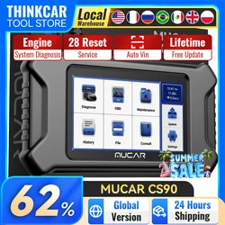 MUCAR CS90 OBD2 Scanner 28 Reset Services Lifetime Free Update Profession Engine Scan Diagnostic Tools Automotive Code Reader
