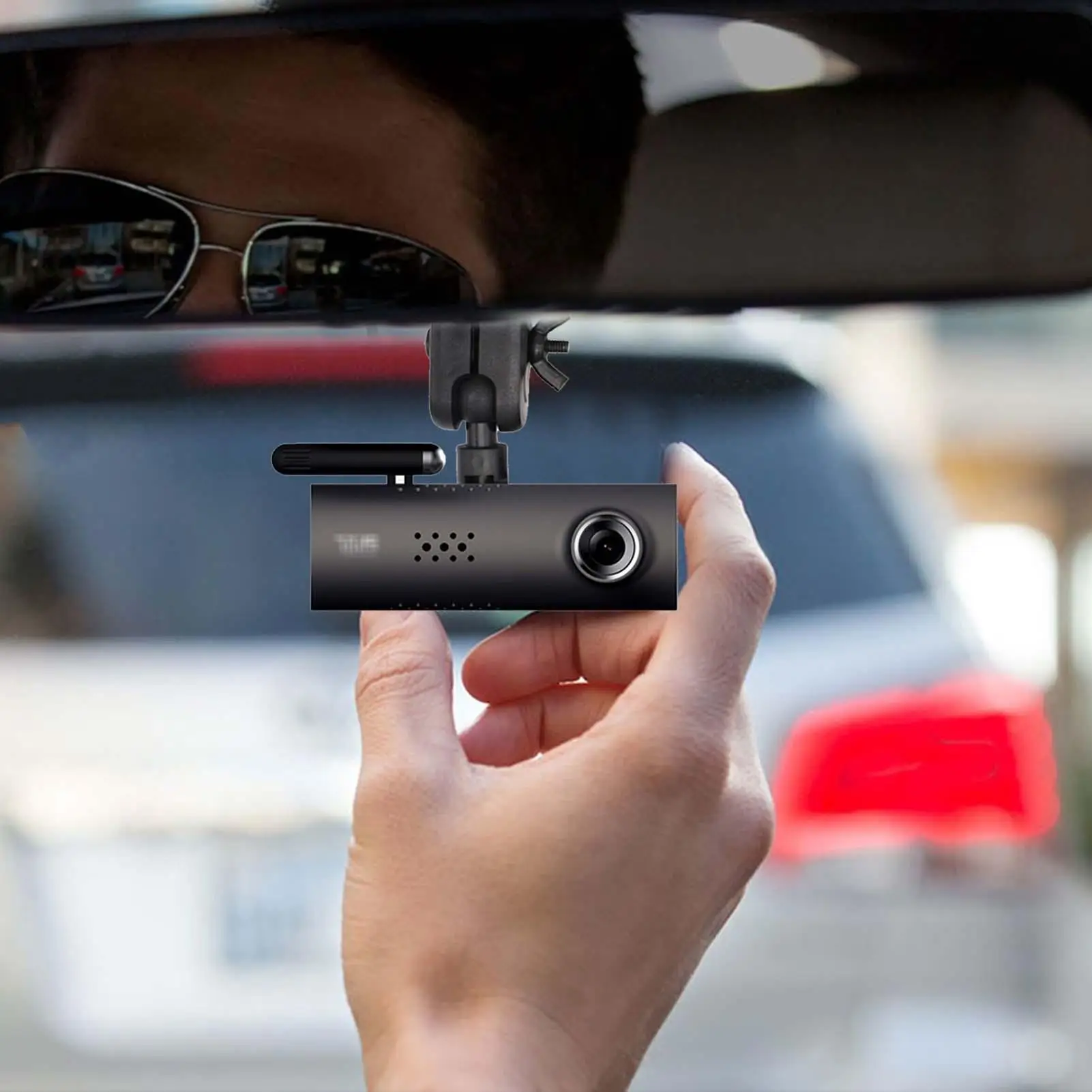 

Автомобильная камера, зеркало заднего вида, фиксирующий кронштейн, вращающийся на 360 градусов, прочный регистратор для вождения, поддержка металлической гайки