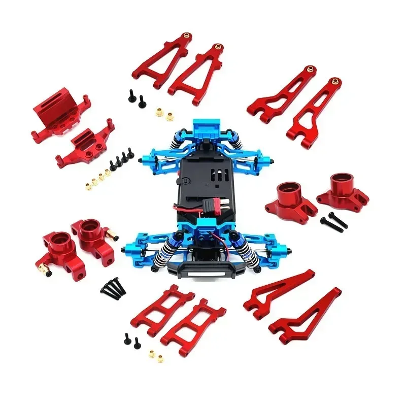 MJX 1/20 20208 & JJRC C8811 7 Piece Full Metal Suspension Upgrade Kit Aluminum CNC Machined Parts Set- 93g Precision Weight