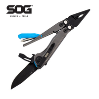SOG 7 in 1 Flash MT Mini Multi-tool Pliers EDC Compact Folding Pocket Knife Portable Outdoor Survival Camping Equipments Tools