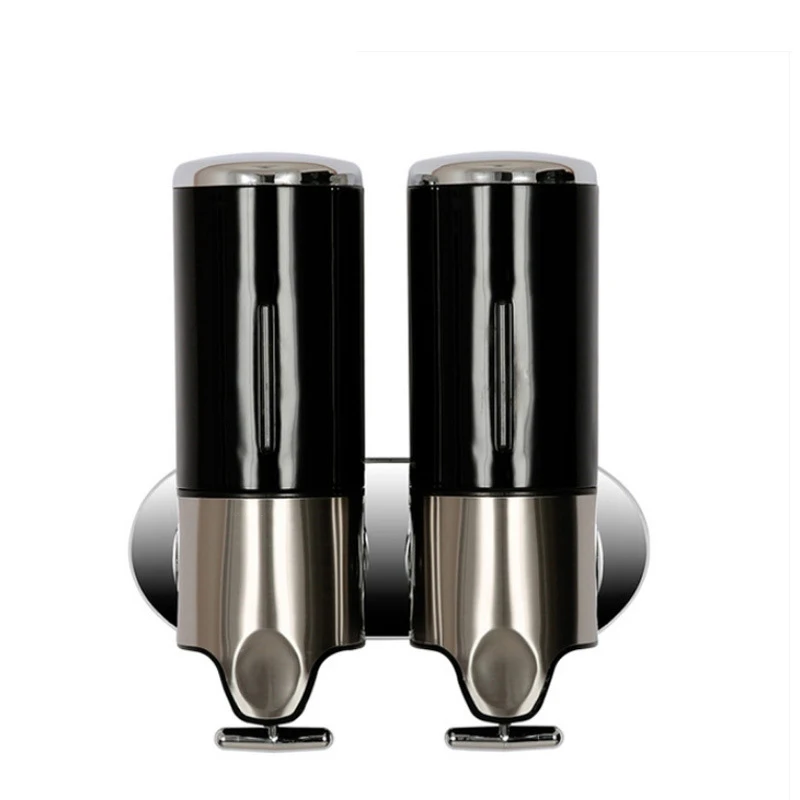 304 stainless steel Wall mounted double head elbow soap dispenser