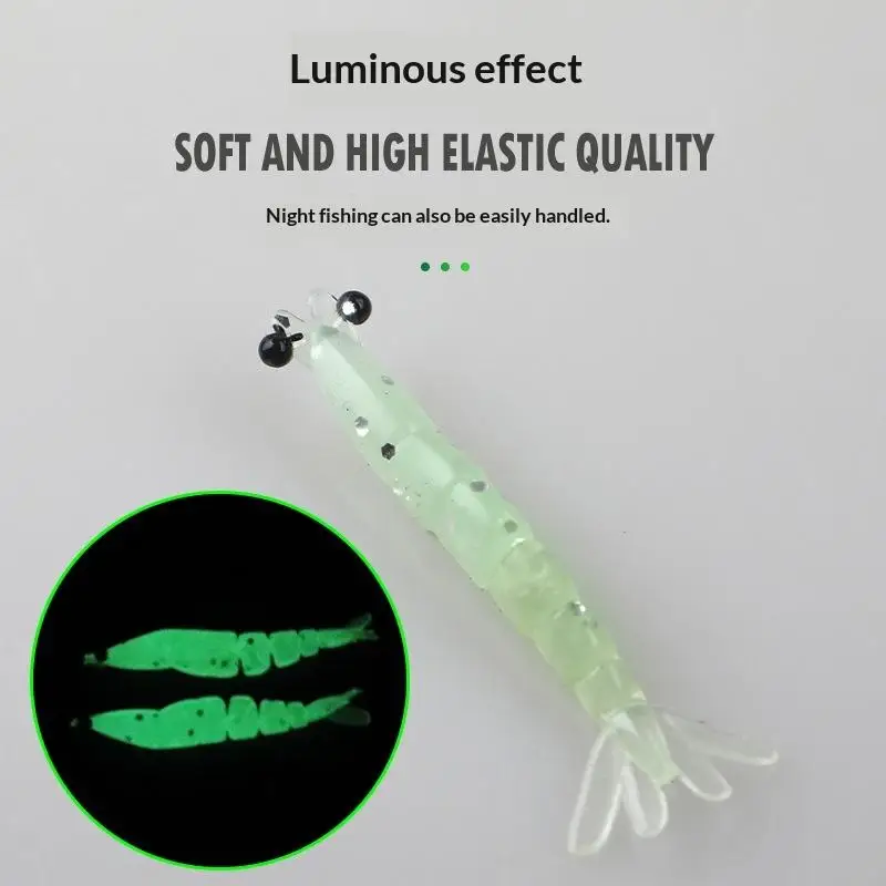 20 Stück Mini Weiche Wurm-Garnelen-Angelköder 0,4g/40mm Künstliche Köder Bass Silikon Angelzubehör – Detail 4
