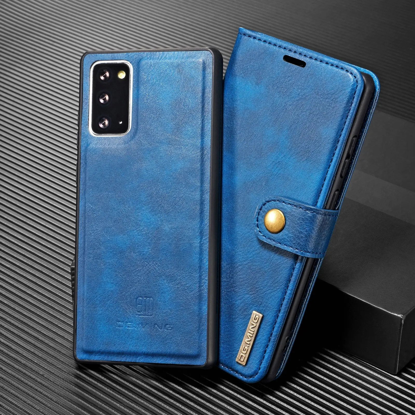 

DG.MING 2 in 1 Korea Cow Leather Wallet Phone Case For Samsung Galaxy Note 8 9 10 Plus 20 Ultra 2 Fold Series