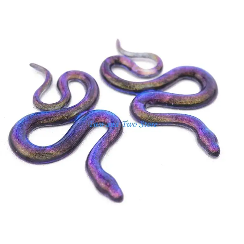 HX6F Snake Earring Resin Mold with Hole Earring Jewelry DIY Epoxy Mould Decor