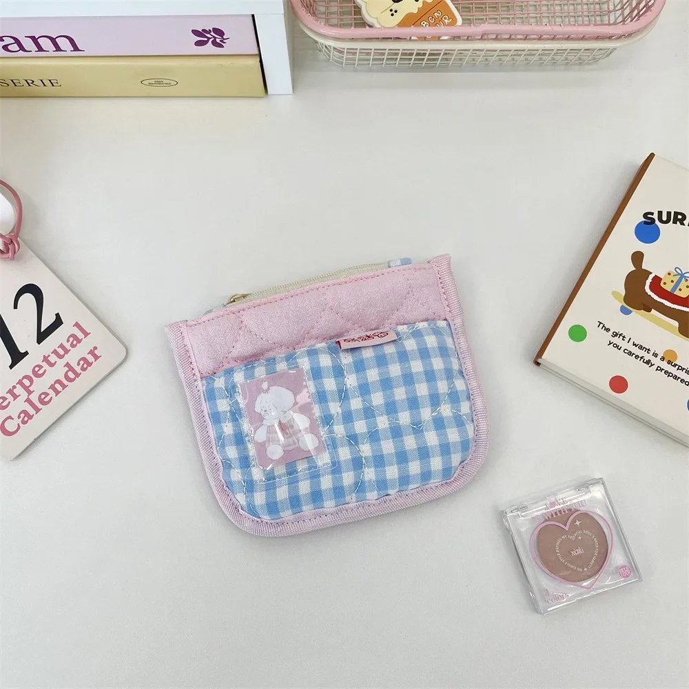 

Cute Portable Coin Purse Multifunctional Zipper Wallet Card Holder Lightweight Small Storage Bag Students