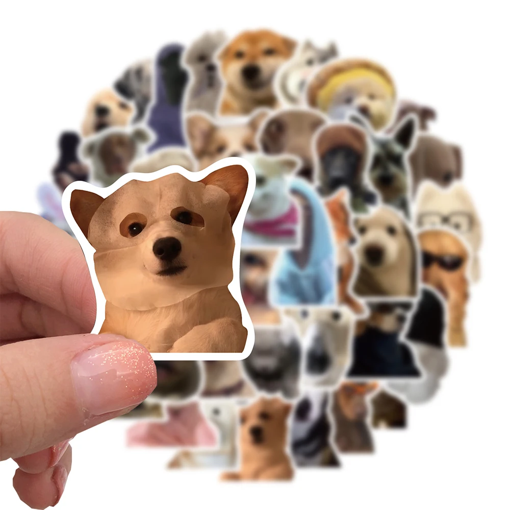 

10/30/50pcs Spoof Dog Cartoon Stickers Animal Meme Sticker Laptop Guitar Phone Car Bike Motorcycle Luggage Kid Toys Decal Gift