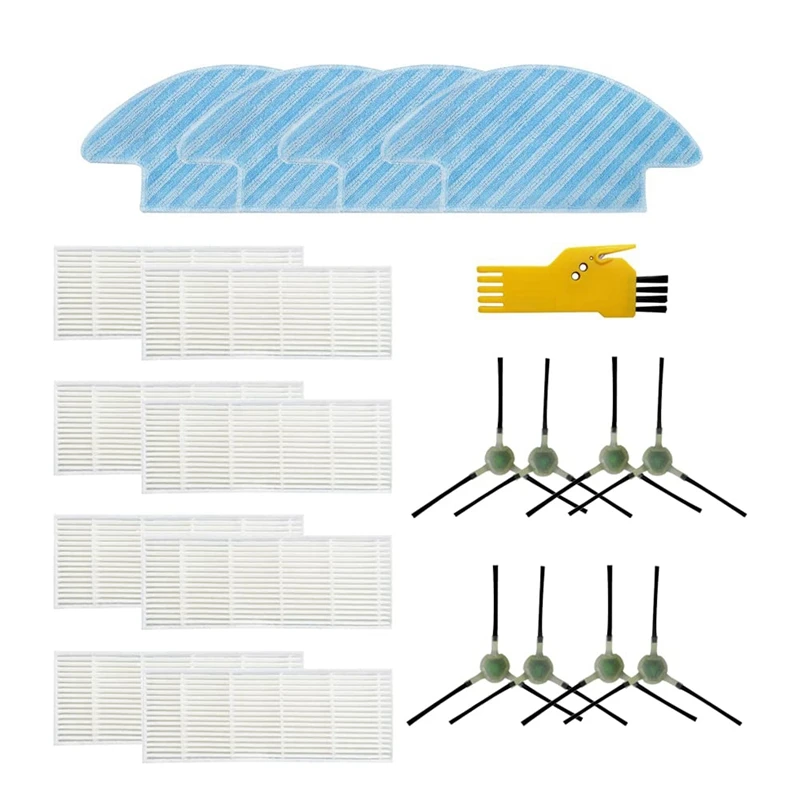 

HOT-Replacement Parts Side Brushes HEPA Filters Compatible For Lefant M210 M210S M210B M213 Vacuum Cleaner Accessories