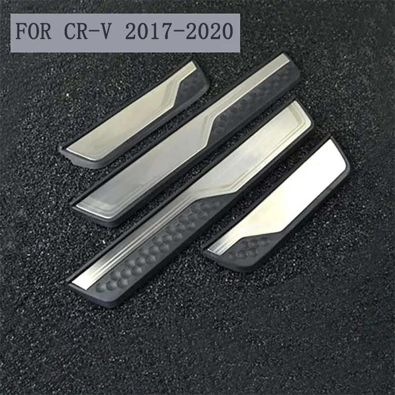 Pasuje do CRV 2017 2018 samochodów stylizacji drzwi ze stali nierdzewnej próg listwy ochronne nadające się do Honda CR-V CRV 2017 listwa progowa