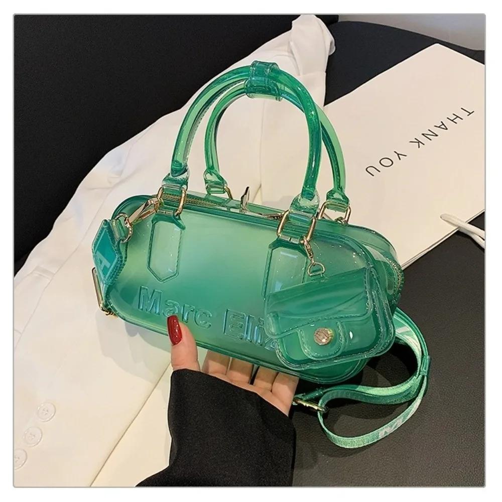 New Transparent Shoulder Bag Pillow Shape PVC Jelly Bag Exquisite Crossbody Bag Summer Season