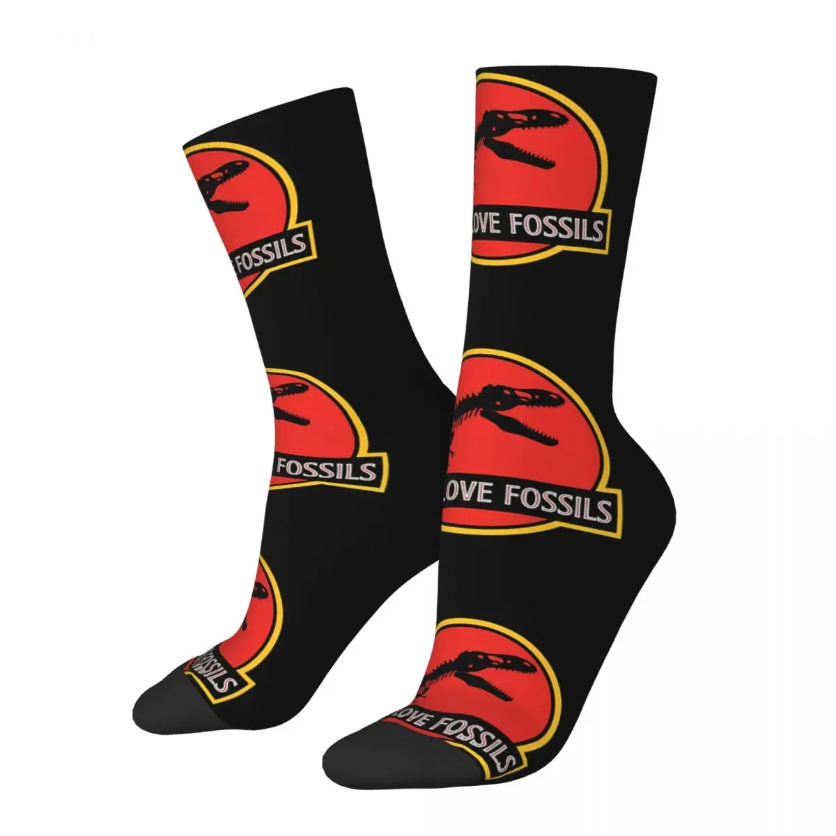 Man I Love Fossils Jurassic Dinosaur Animal Socks Male Mens Women Autumn Stockings Printed