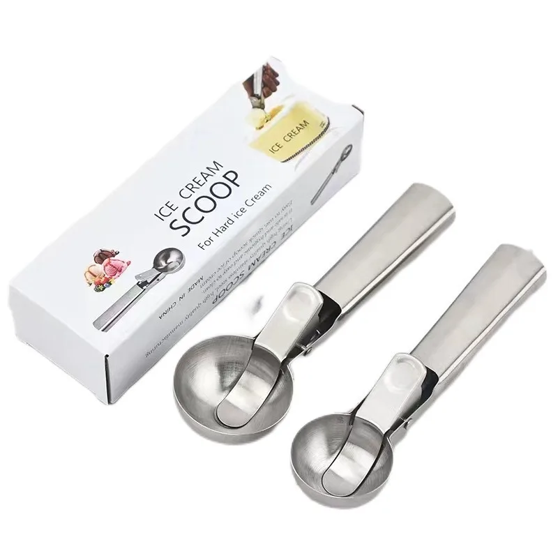 Stainless Steel Dual Purpose Ice Cream Scoop Ice Cream Scoop Ball Scooper Multifunctional Ice Cream Scooper Ice Cream Fruit Scoo