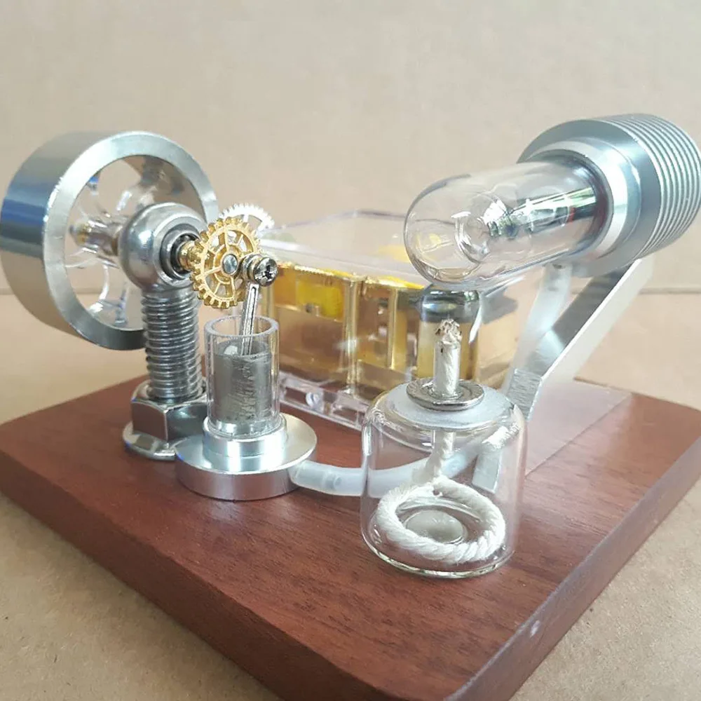 Music Box Stirling Engine Model Physics Educational Toy Science Experiment Craft Gift