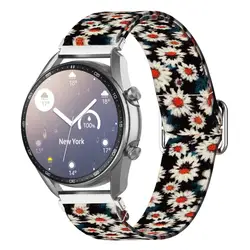 弾力性のある編組ストラップ,correa para Galaxy Watch 3,4,5,20mm,22mm