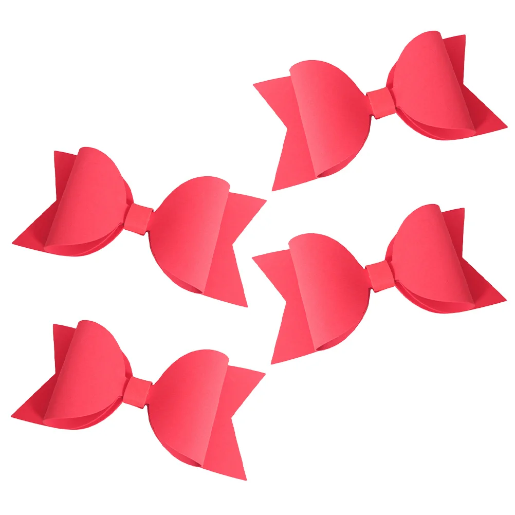 

4Pcs Festive Bow Decorations Sturdy Eva Christmas Bows for Tree Wreath Indoor Holiday Decorations Seasonal Party Setup