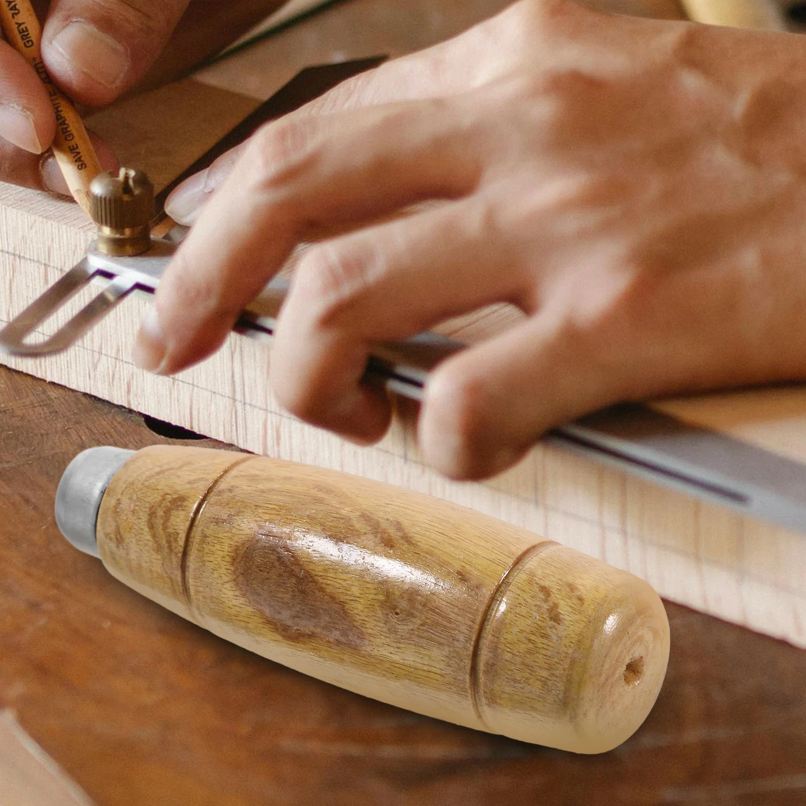 

Wood Cutter Handle Replacement Grip Tools Ergonomic Solid Durable Slip-Resistant Design Suitable Various Culinary
