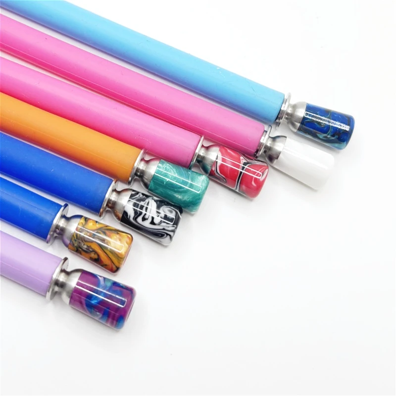 1 قطعة 510 فوهة بالتنقيط الفولاذ المقاوم للصدأ الراتنج قبعة على شكل مفصل القش #2