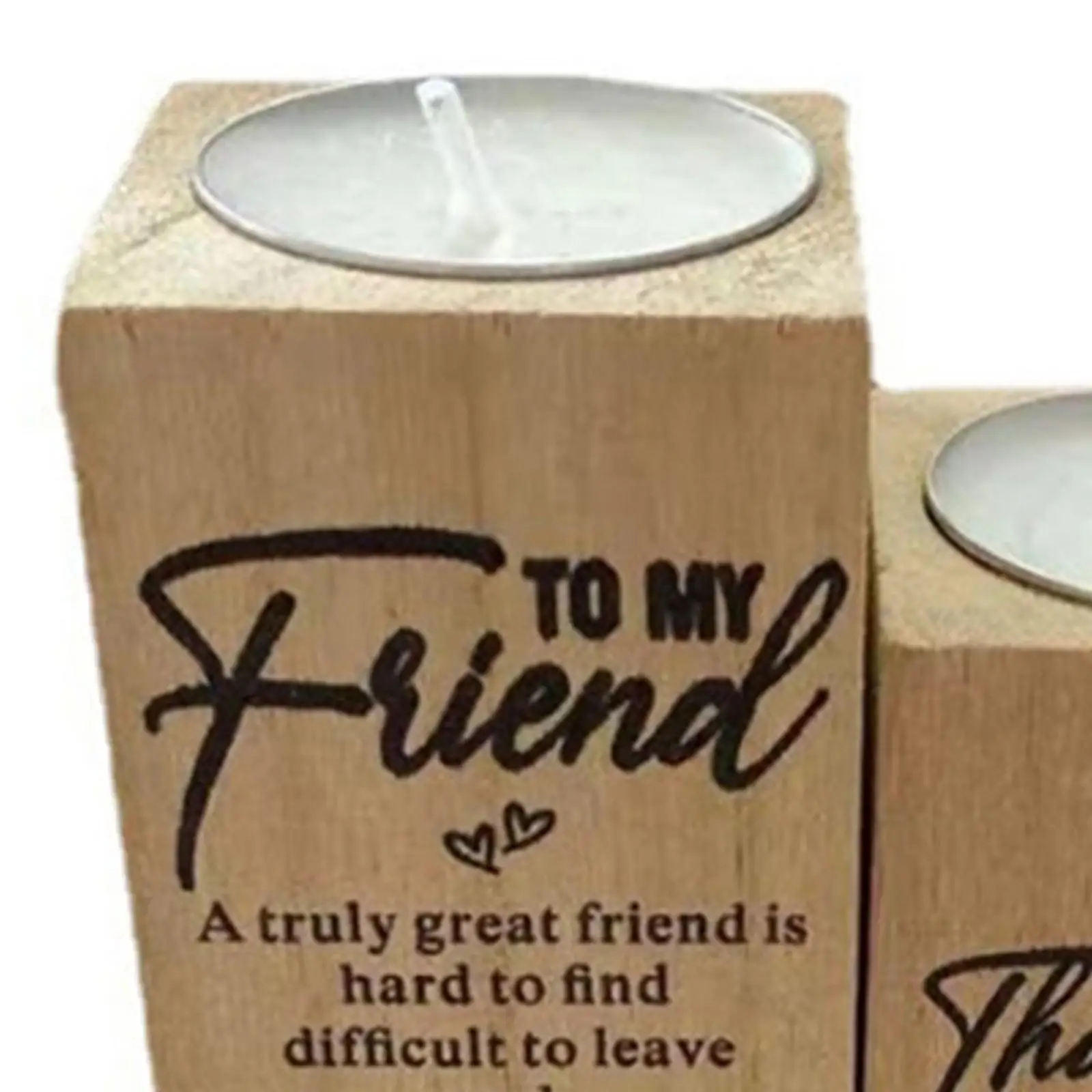 Heart Shaped Wooden Candlestick Holder Eye-Catching Valentine'S Day Romantic